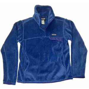 Patagonia Polartec Fleece Pullover Re-Tool Snap-T Royal Blue Women’s Size Small